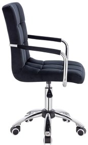 HC1015KP Fekete modern velúr szék