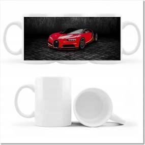 Nyomott mintás bögre Piros sportautó