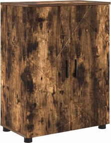 vidaXL Fürdőszoba Székény Füstölt tölgy 60 x 35 x 80 cm Faanyag & Fém