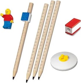 Grafitceruza szett, HB, hegyezővel, radírral, mini figurával, LEGO (L52053)