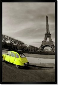 Poszterek keretben 40x60 Sárga autó Franciaországban