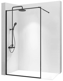Rea - Bler zuhanyparaván 80x195cm, 8mm üveg, átlátszó üveg / fekete profil, REA-K7637