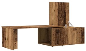 dohányzóasztal Régi fa 150x50x35 cm Gépelt fa