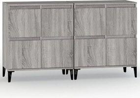 vidaXL 2 db szürke sonoma színű szerelt fa tálalószekrény 60x35x70 cm