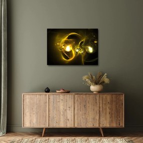 Absztrakt kép sárga gömbök (70x50 cm)