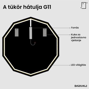 Atipikus tükör LED világítással G11