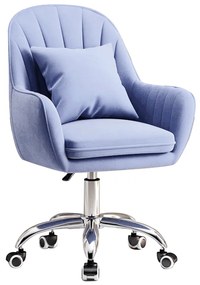 Irodai szék, kék Velvet szövet/króm, KLIAN