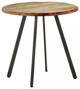 tömör újrahasznosított fa étkezőasztal 80 cm
