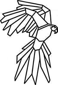 Faragott falfestmény geometriai formák papagáj - ARRA