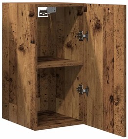 2 db antik fa színű szerelt fa TV-szekrény 30,5 x 30 x 60 cm