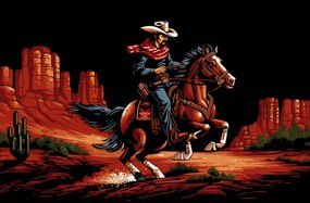 Poszter 91,5x60cm Galopp a prérin