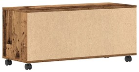 TV Szekrény Régi Fa 90x35x35 cm Műgyanta