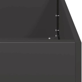 vidaXL ültetvény fekete 120x40x80 cm hidegen hengerelt acélból