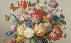 Stílusos Dekoratív Fotótapéta Flizelin Virágok és pillangók 416x254 Ragasztó