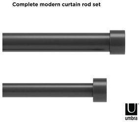 Acél bővíthető-dupla függönykarnis 168 - 305 cm Cappa – Umbra