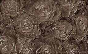 Tapéta Rózsa Barna Texturált Vinyl Elegáns falikép 416x254 +ragasztó