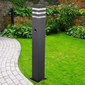 Kültéri lámpa TEKSAS szenzorral 1xE27/12W/230V IP44 74 cm antracit