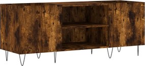 vidaXL füstös tölgy színű szerelt fa hanglemezszekrény 121x38x48 cm