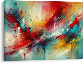 Kép – Absztrakció pirossal (70x50 cm)