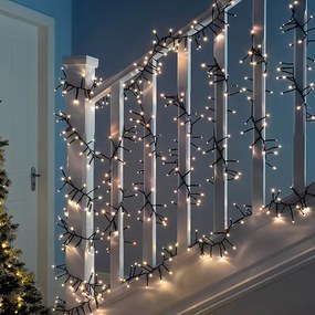Karácsonyi girland extra sűrű fényfüzér kültéri és beltéri 8 m &#8211; Meleg fehér