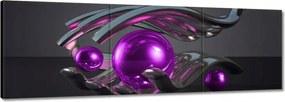 Vászonkép 150x50 Lila gömbök
