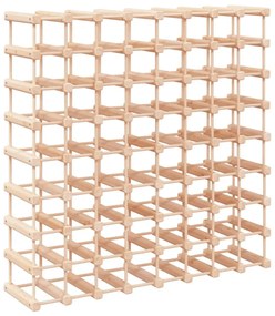 tömör fenyőfa bortartó 72 palackhoz 90,5x23x90,5 cm