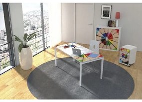 Manutan Easy Office irodabútorszett, asztal: 160 x 80 cm, zsírkréták