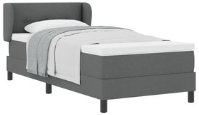 Boxspring Ágy Matrac Készült Sötétszürke Színben, 90x190 cm, Szövet