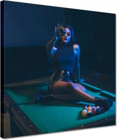 Vászonkép 30x30 Biliárd Játék Asztal Biliárd ütők