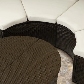 Deuba Rattan kerti ágy LAZY BIG Ø230 cm - barna