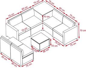 Avenberg ENCANTA Nagy kerti kanapé szett párnákkal és tárolóval
