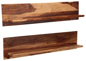 2 db tömör kelet-indiai rózsafa fali polc 118x26x20 cm