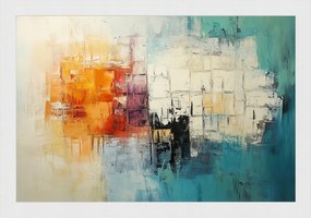 Poszter Keret Fa Színes Absztrakt Geometria Minimalizmus 60x40