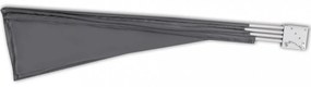 szürke összecsukható erkély oldalárnyékoló 210 x 210 cm