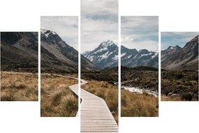 Kép - Sétány a hegységben Mt. Cook (150x105 cm)