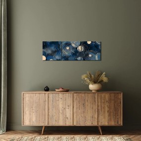 Kép - Kék-arany gyűrűk (órával) (90x30 cm)