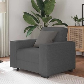 sötétszürke kordbársony szövet kanapéfotel 60 cm
