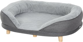 PawHut Kutya Fotel, Mosható Ülőkével, Háttámlás és Fa Lábas Pet Fotel, Macska Fotel, Kutya Ágy 25 kg-ig terjedő közepes méretű kutyák számára, 90 cm x