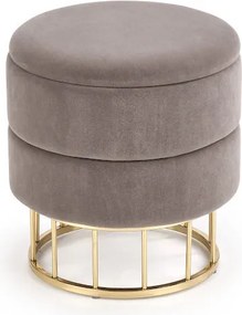 Minty puff Szürke bársony szövet - Arany