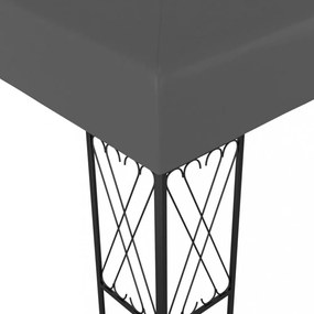 antracitszürke szövetpavilon 3 x 6 m