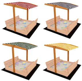 Tető a gyermek fa homokozóhoz Baby Mix 120x120 cm kék-fehér