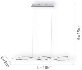 Paul Neuhaus 9142-55 - LED Dimmelhető csillár zsinóron POLINA 2xLED/10,2W/230V