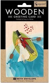 C6 fa bérlet boríték Esküvő Pár a csónakban