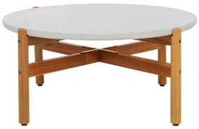 Terracina dohányzóasztal akác/terazzo, natúr ø84,5x38,5 cm