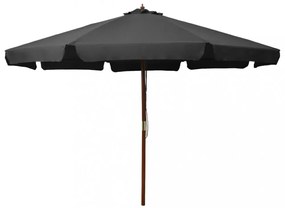 antracitszürke kültéri napernyő farúddal 330 cm