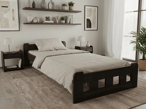 Naomi magasított ágy 90x200 cm, diófa Ágyrács: Ágyrács nélkül, Matrac: Coco Maxi 20 cm matrac