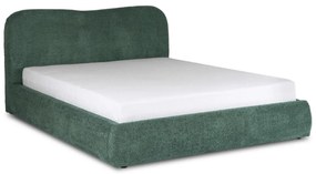 Kárpitozott Franciaágy Zöld Színben Ágynemütartóval. 160x200 BRISTOL