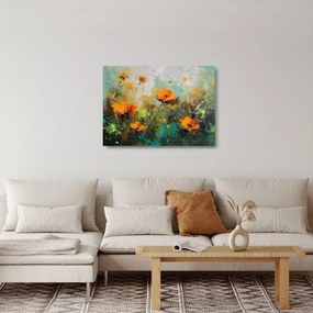 Üveg kép - Virágok (70x50 cm)