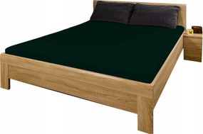 Gumis jersey lepedő 130x200 cm Palackzöld