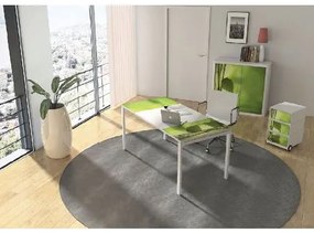 Manutan Easy Office irodabútorszett, asztal: 140 x 80 cm, zen